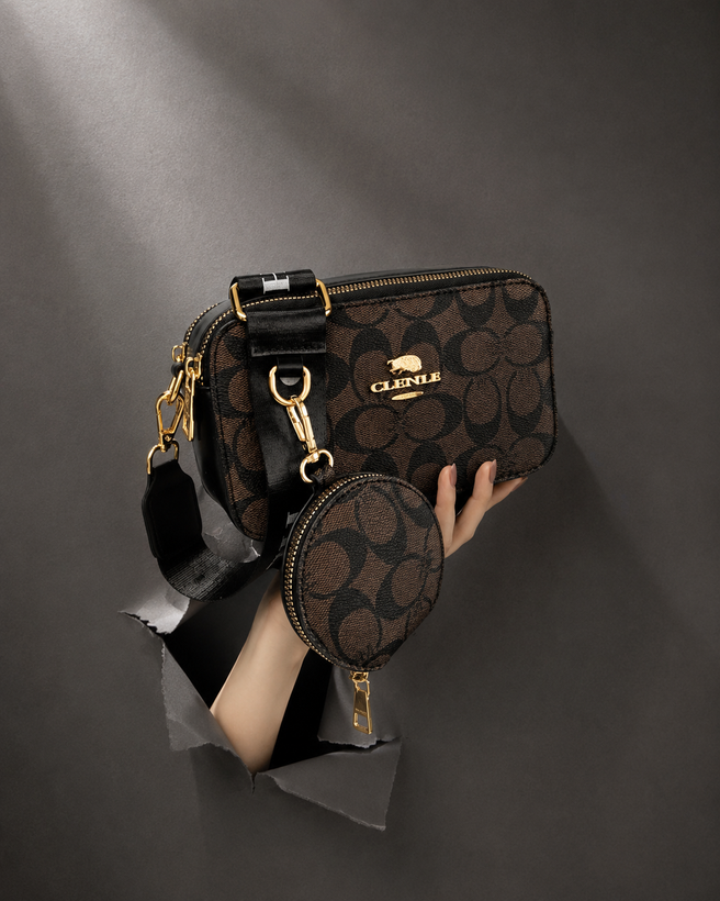کیف دوشی زنانه طرح کوچ وارداتی کد 665