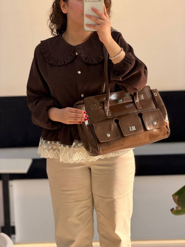 کیف زنانه سایز بزرگ چرم وارداتی کد 7243