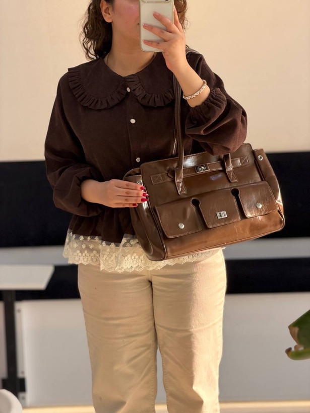 کیف زنانه سایز بزرگ چرم وارداتی کد 7243