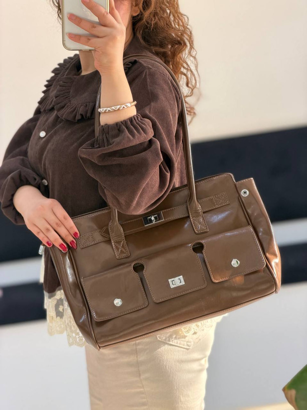 کیف زنانه سایز بزرگ چرم وارداتی کد 7243